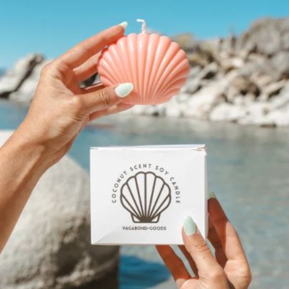 Vagabond Goods The Island Time Shell Candle